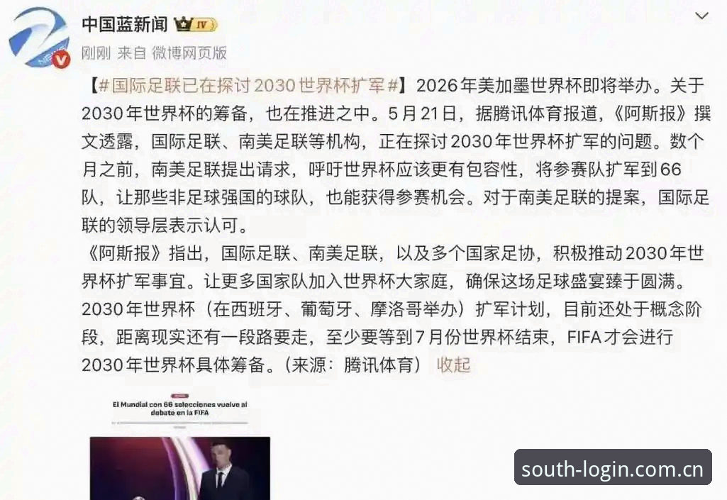 世界杯扩军至66队详解：2030年赛事变革对中国足球的影响分析